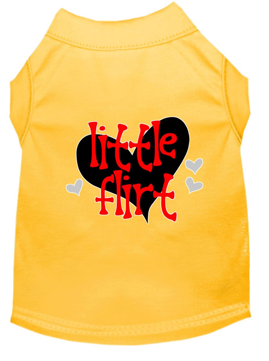 Charming 'Little Flirt' Screen Printed Tee for Pets - Fashionable Dog & Cat Shirts