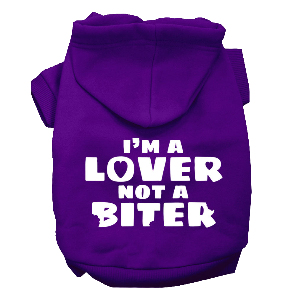 "I'm a Lover, Not a Biter" - SP Hoodie for Dogs & Cats