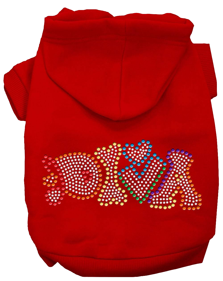 "Technicolor Diva" Rhinestone Pet Hoodie – Stylish Hoodie for Dogs & Cats