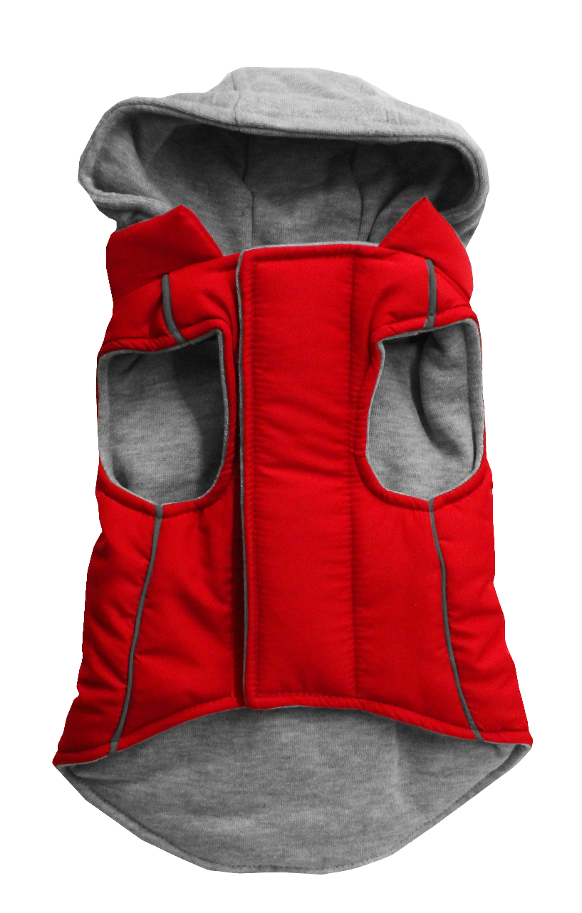 Reversible Hooded Dog & Cat Coat – Blank, Plain Design for Comfort & Style