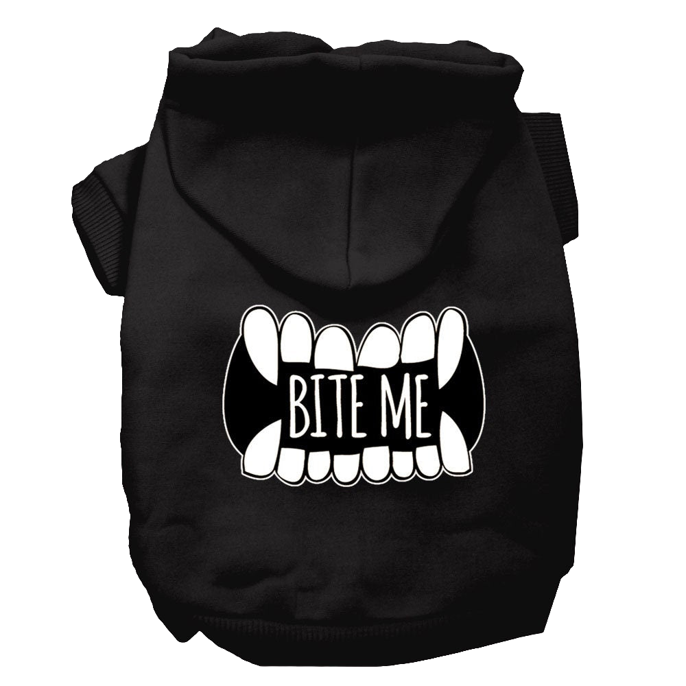 "Bite Me" Hoodie for Pets – Cozy Dog & Cat Hoodie with Screen Print Design