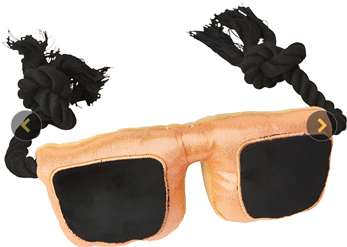 COSMO 8-Inch Sunglasses Dog Toy: Fun and Durable Playtime Accessory