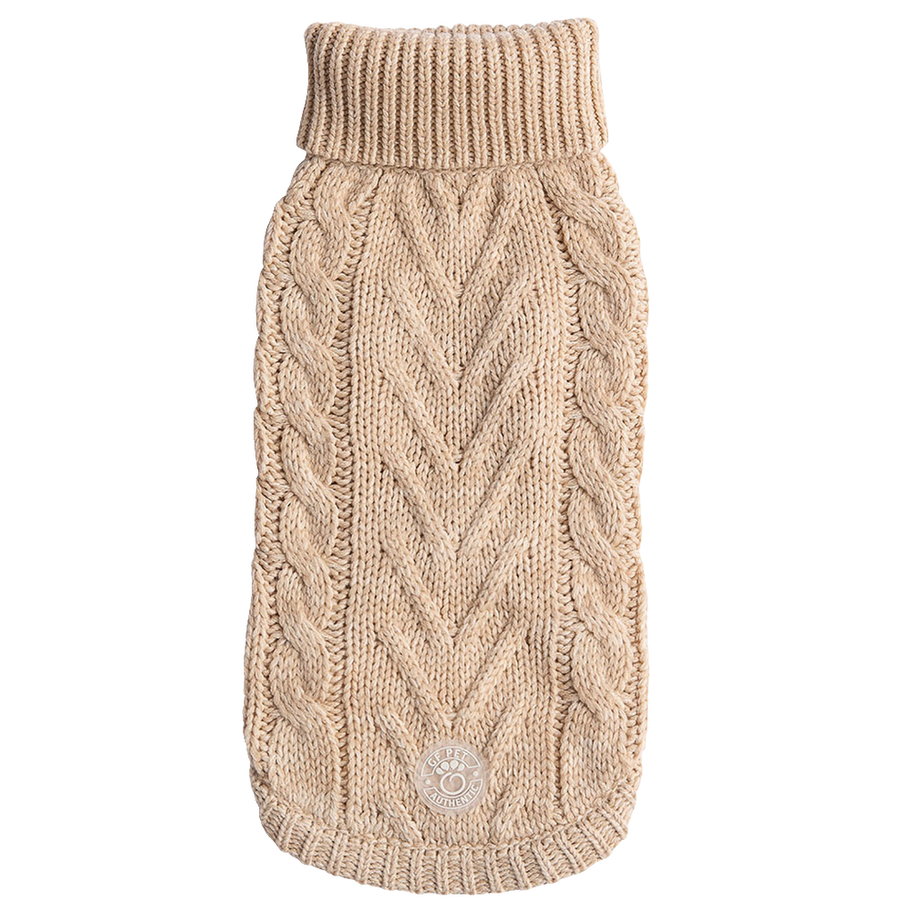 Chalet Sweater - Oatmeal | Cozy & Stylish Dog Knitwear 🐾❄️