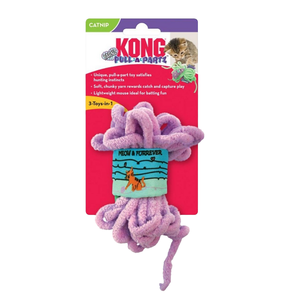 Interactive KONG Pull-A-Partz Yarnz Cat Toy – Perfect for Playful Cats