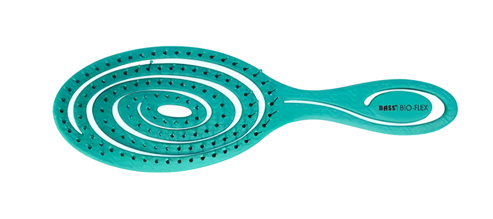 Eco-Friendly BASS BIO-FLEX Detangle Brush - Swirl Design for Effortless Pet Hair Care