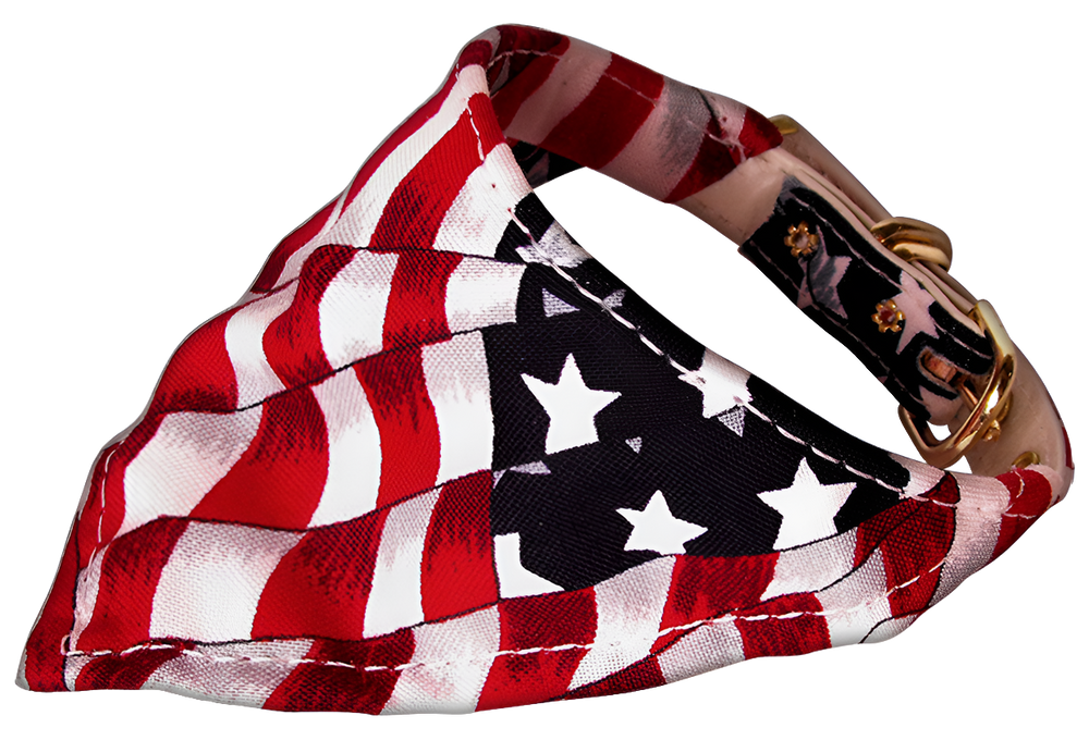 "America The Beautiful" Patriotic Pet Bandana Collar for Dogs