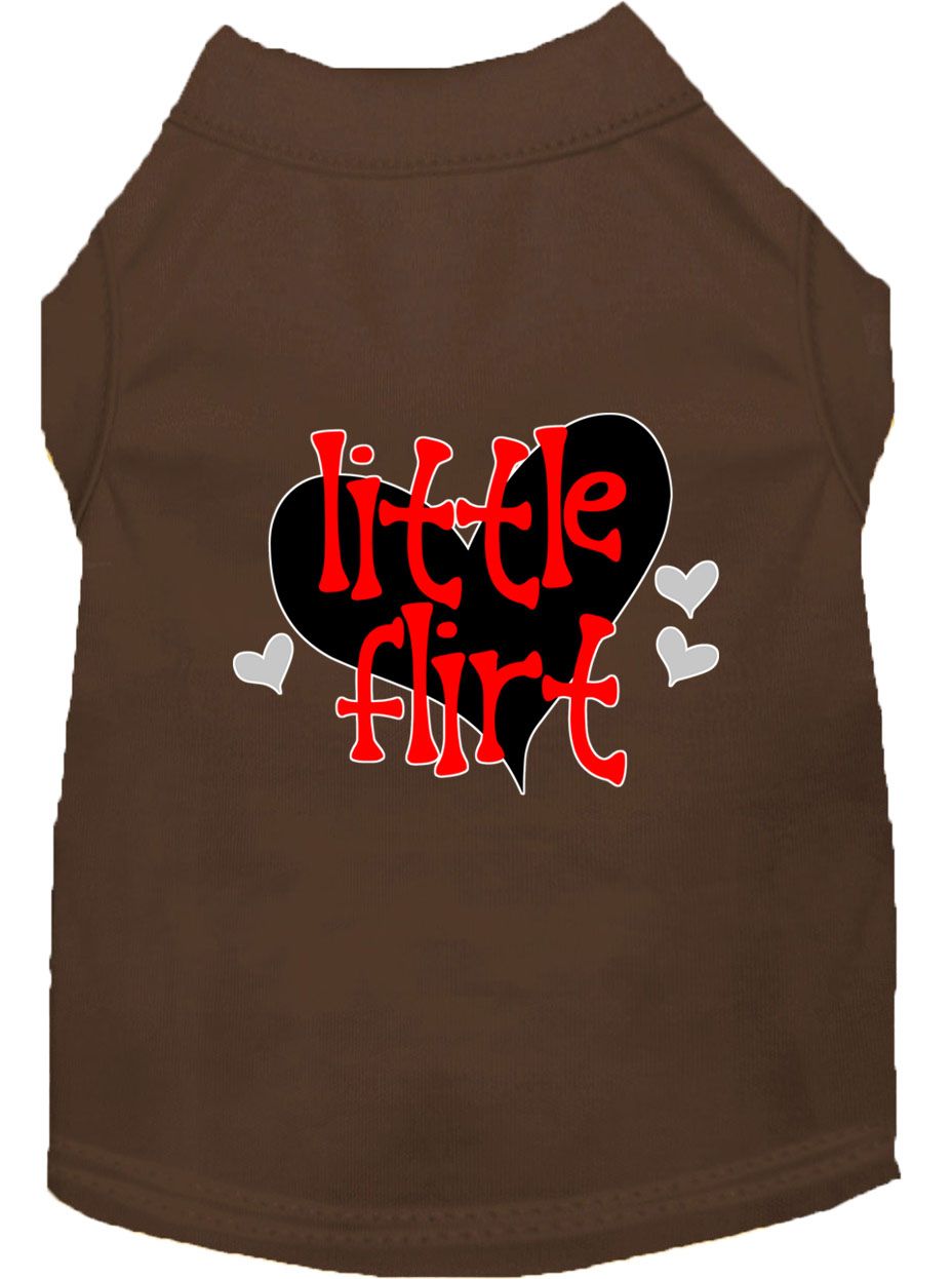 Charming 'Little Flirt' Screen Printed Tee for Pets - Fashionable Dog & Cat Shirts