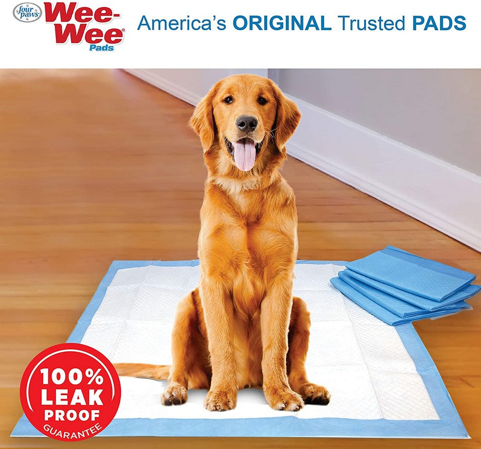 Extra Large Dog Training Pads - Four Paws Wee Wee Pads, High Absorbency