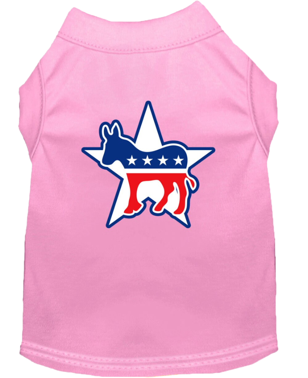 Democrat-Themed Screen Printed Shirt for Pets - Comfortable Cotton Blend for Dogs & Cats