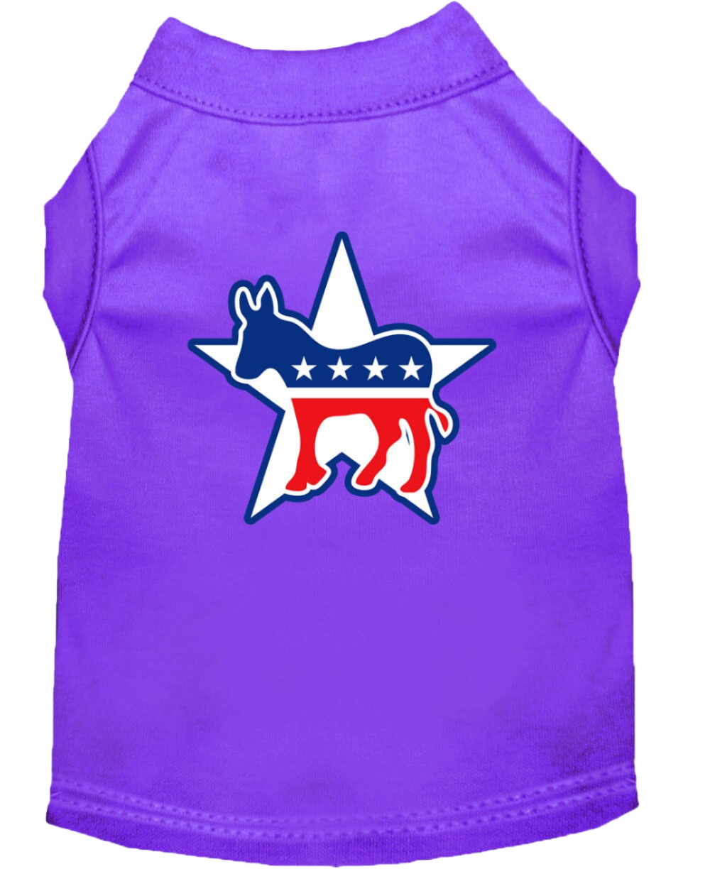 Democrat-Themed Screen Printed Shirt for Pets - Comfortable Cotton Blend for Dogs & Cats