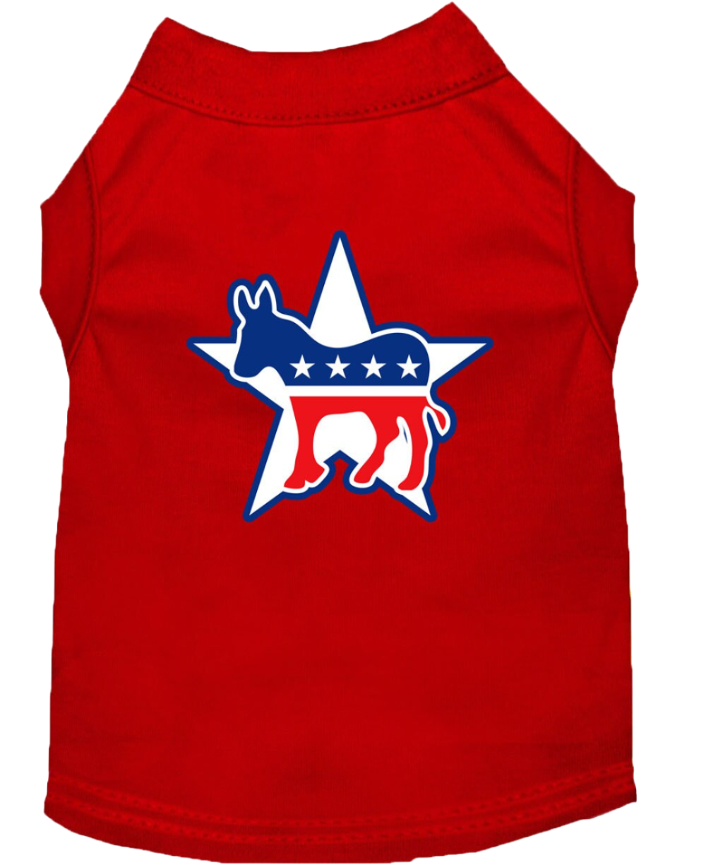 Democrat-Themed Screen Printed Shirt for Pets - Comfortable Cotton Blend for Dogs & Cats