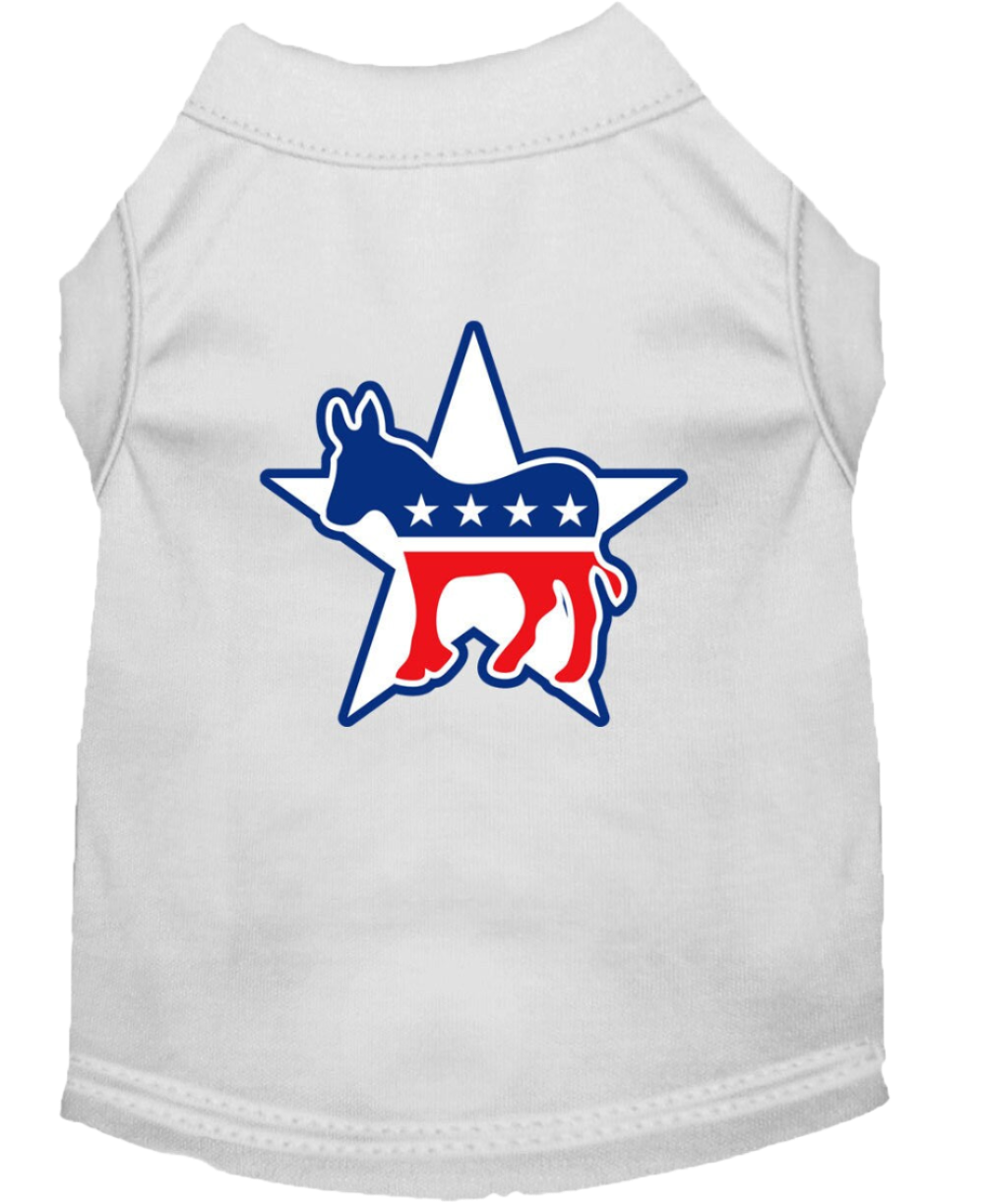 Democrat-Themed Screen Printed Shirt for Pets - Comfortable Cotton Blend for Dogs & Cats