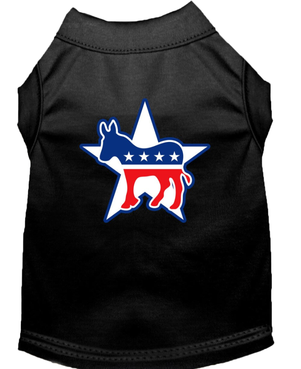 Democrat-Themed Screen Printed Shirt for Pets - Comfortable Cotton Blend for Dogs & Cats