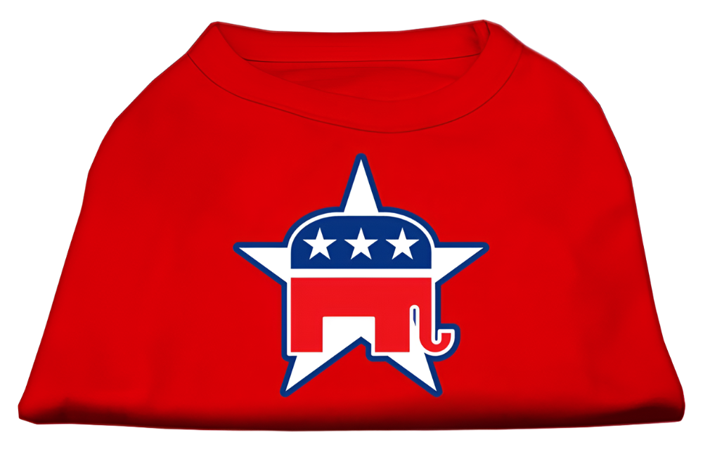 Republican-Themed Screen Printed Shirt for Pets - Comfortable Cotton Blend for Dogs & Cat