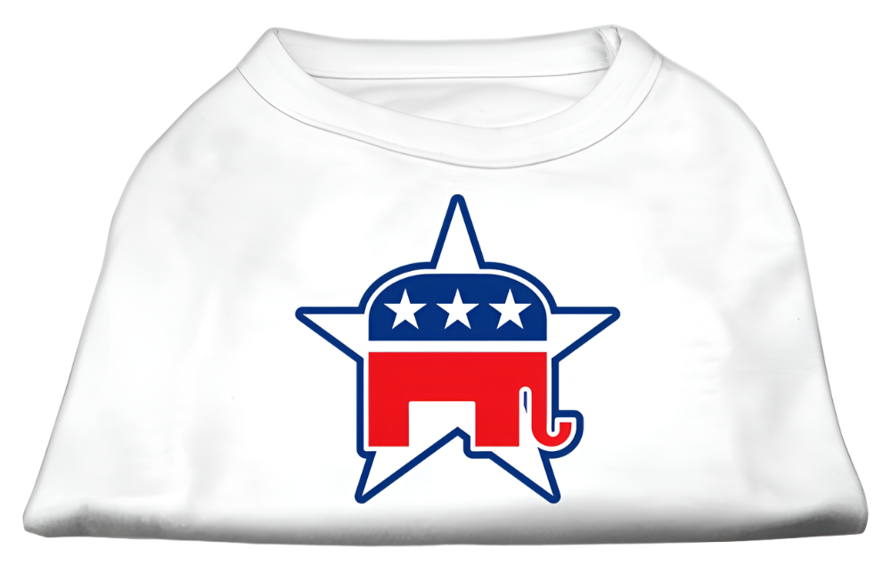 Republican-Themed Screen Printed Shirt for Pets - Comfortable Cotton Blend for Dogs & Cat