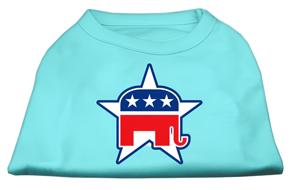 Republican-Themed Screen Printed Shirt for Pets - Comfortable Cotton Blend for Dogs & Cat