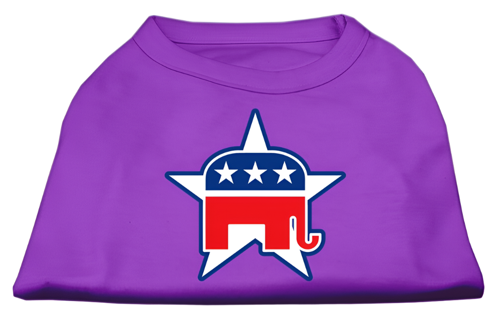 Republican-Themed Screen Printed Shirt for Pets - Comfortable Cotton Blend for Dogs & Cat