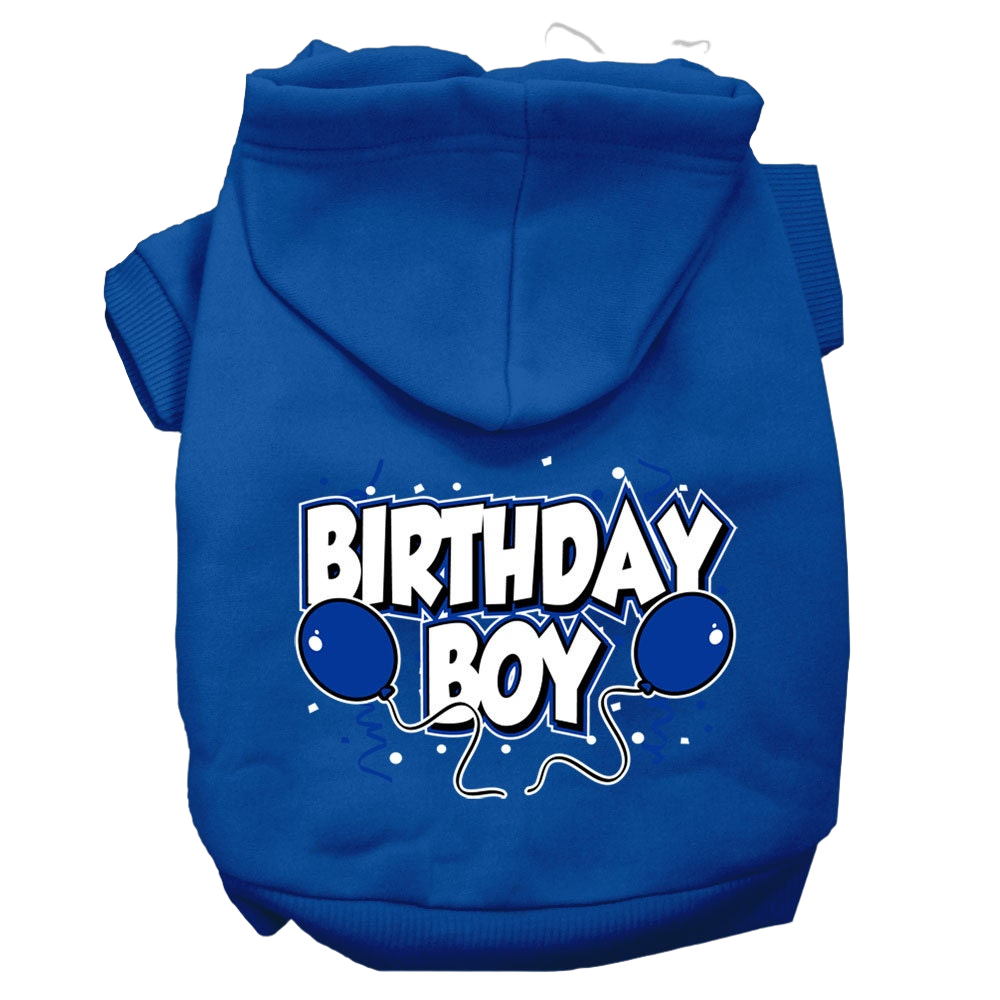 "Birthday Boy" Screen Printed Hoodie for Dogs & Cats - Soft and Warm Pet Apparel