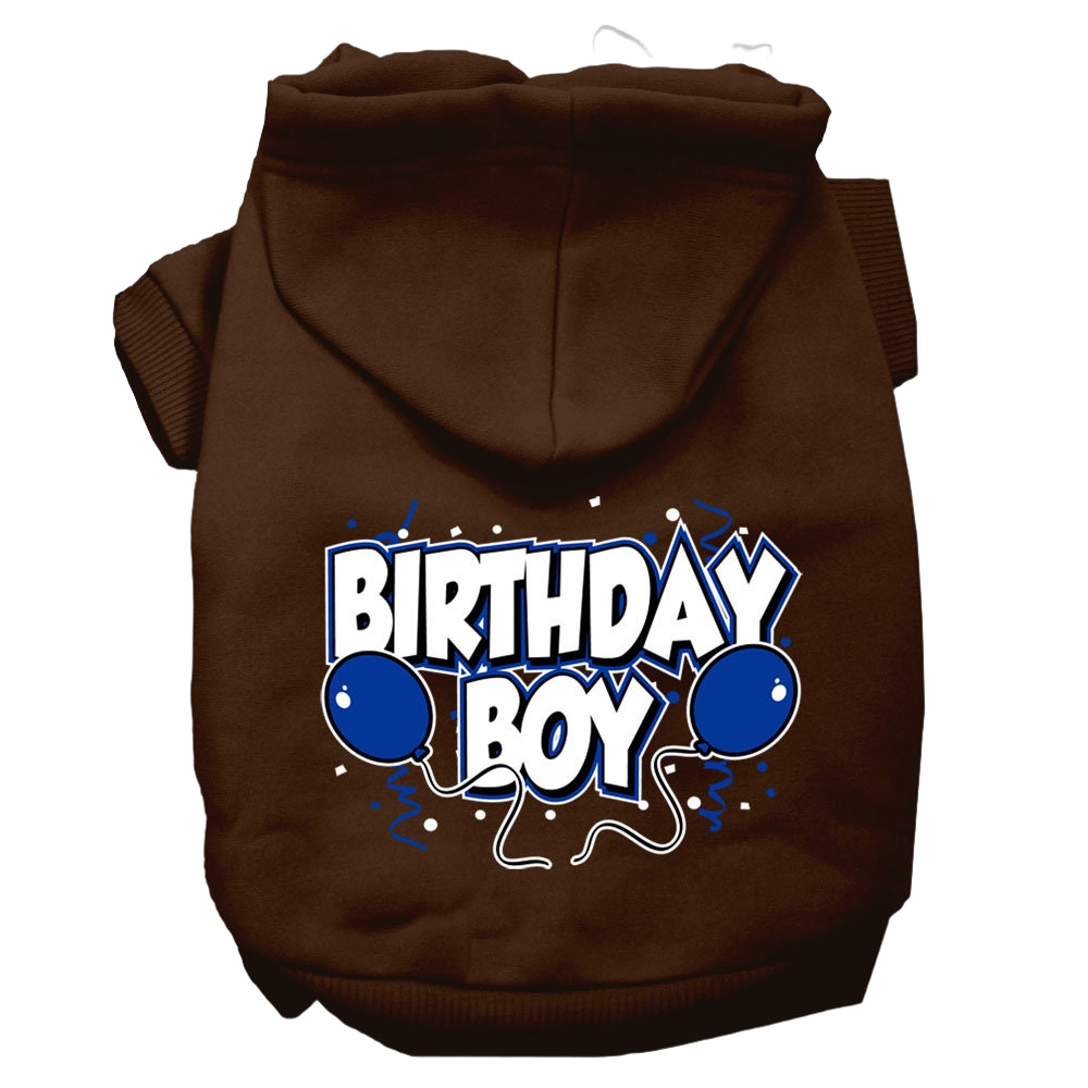 "Birthday Boy" Screen Printed Hoodie for Dogs & Cats - Soft and Warm Pet Apparel