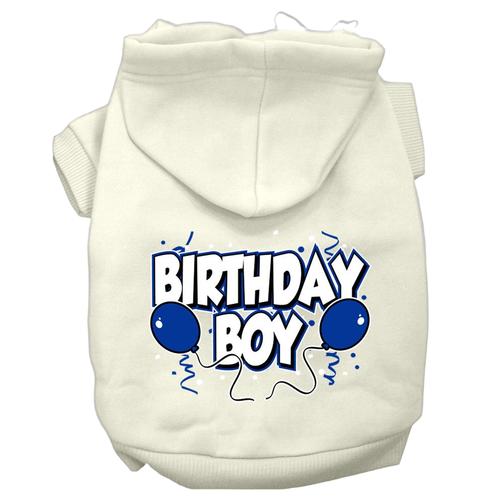 "Birthday Boy" Screen Printed Hoodie for Dogs & Cats - Soft and Warm Pet Apparel