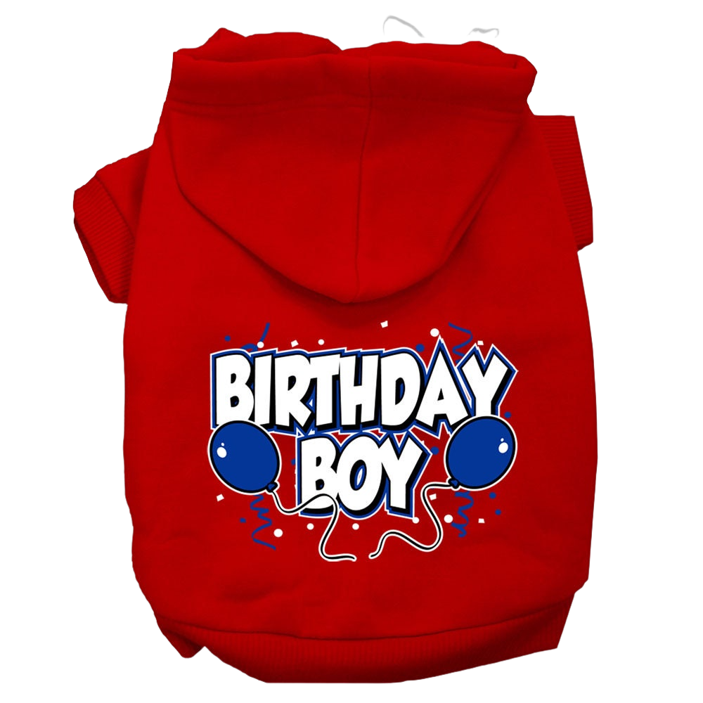 "Birthday Boy" Screen Printed Hoodie for Dogs & Cats - Soft and Warm Pet Apparel