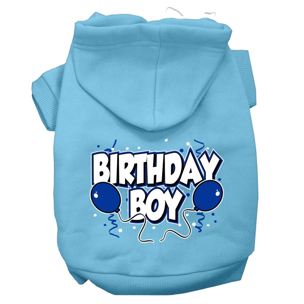 "Birthday Boy" Screen Printed Hoodie for Dogs & Cats - Soft and Warm Pet Apparel