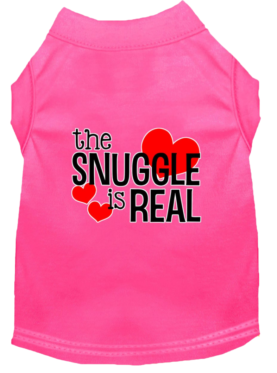 "The Snuggle Is Real" - Cute Screen Printed Dog & Cat Shirt Apparel