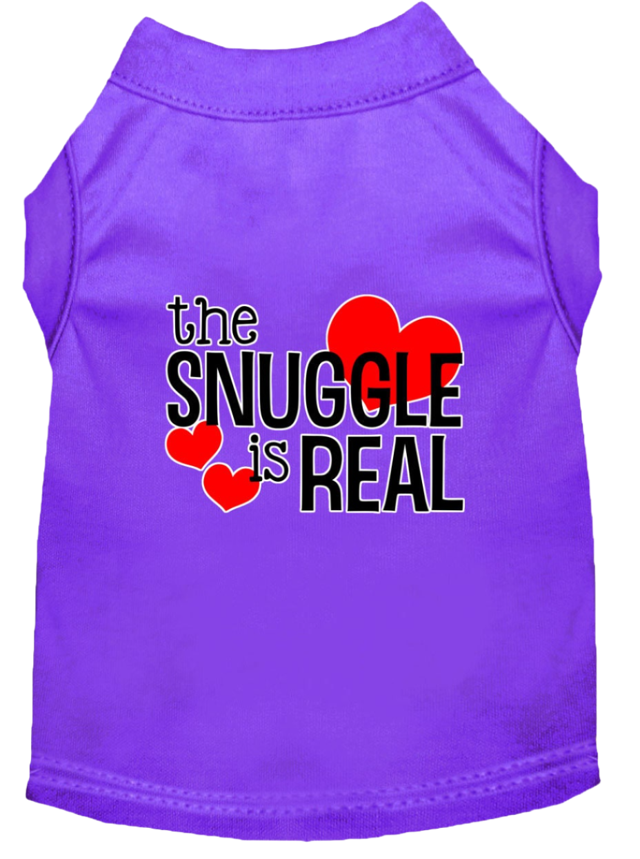 "The Snuggle Is Real" - Cute Screen Printed Dog & Cat Shirt Apparel