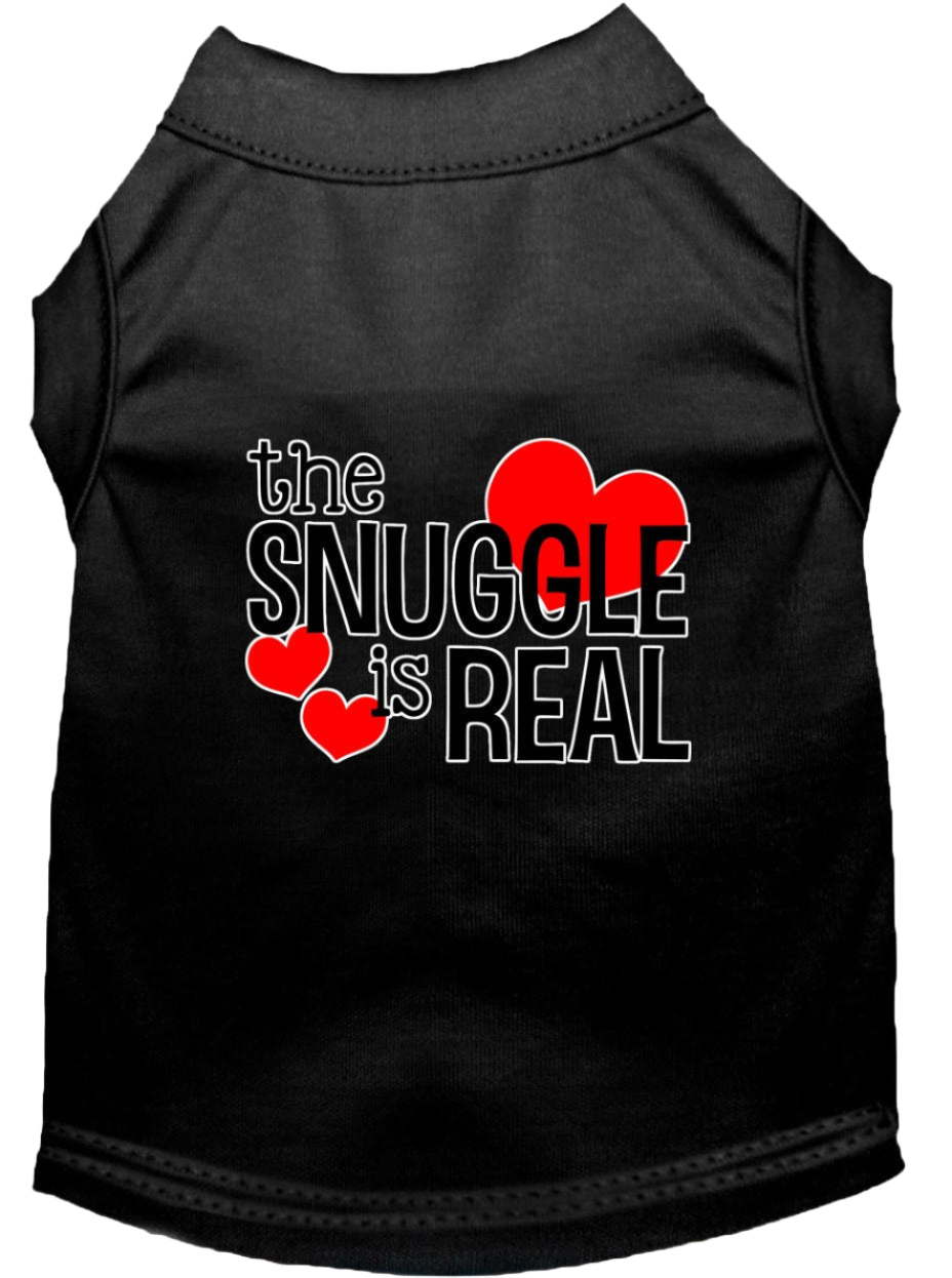 "The Snuggle Is Real" - Cute Screen Printed Dog & Cat Shirt Apparel