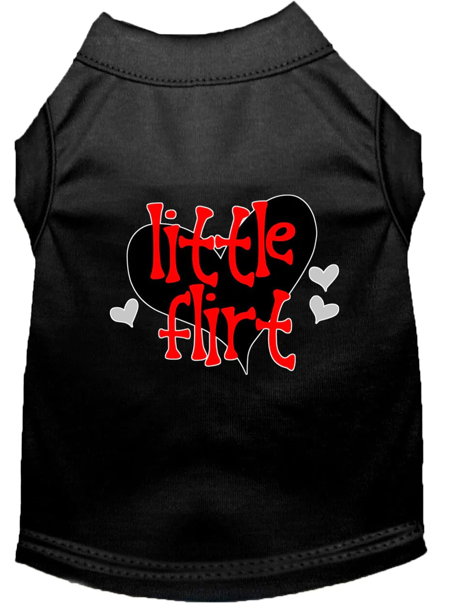 Charming 'Little Flirt' Screen Printed Tee for Pets - Fashionable Dog & Cat Shirts