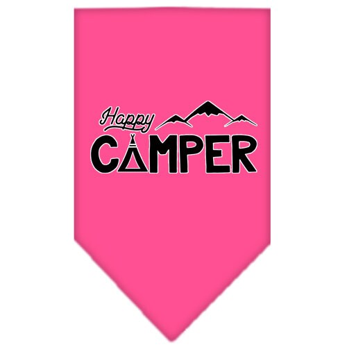 Pet & Dog Bandana - Screen Printed 'Happy Camper' Design - Stylish & Comfortable