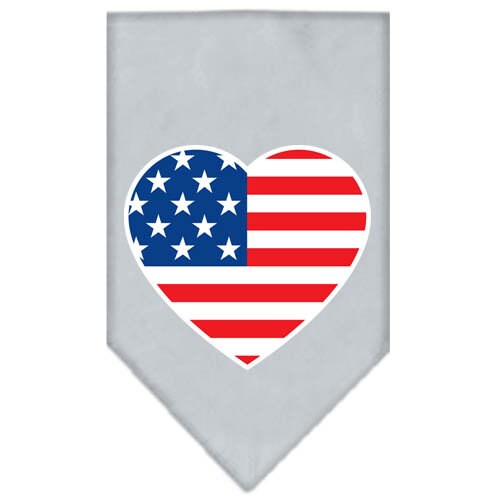 Patriotic American Flag Heart Pet & Dog Bandana | Screen Printed