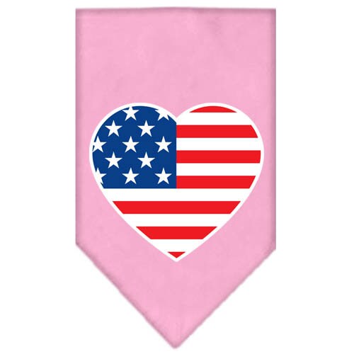 Patriotic American Flag Heart Pet & Dog Bandana | Screen Printed