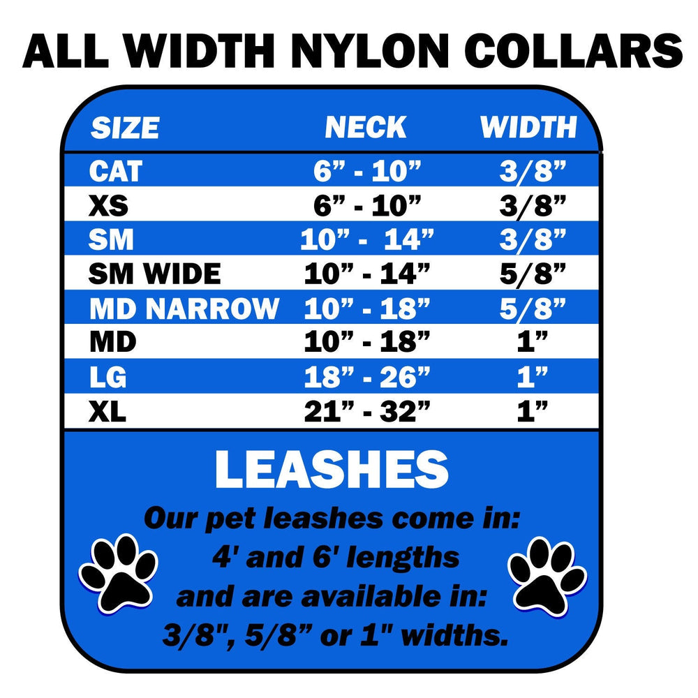 "Live Laugh Love" Pet Nylon Collar & Leash for Dogs & Cats - Durable and Stylish