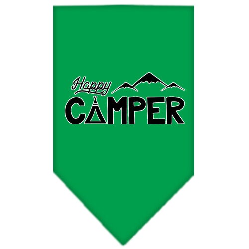 Pet & Dog Bandana - Screen Printed 'Happy Camper' Design - Stylish & Comfortable