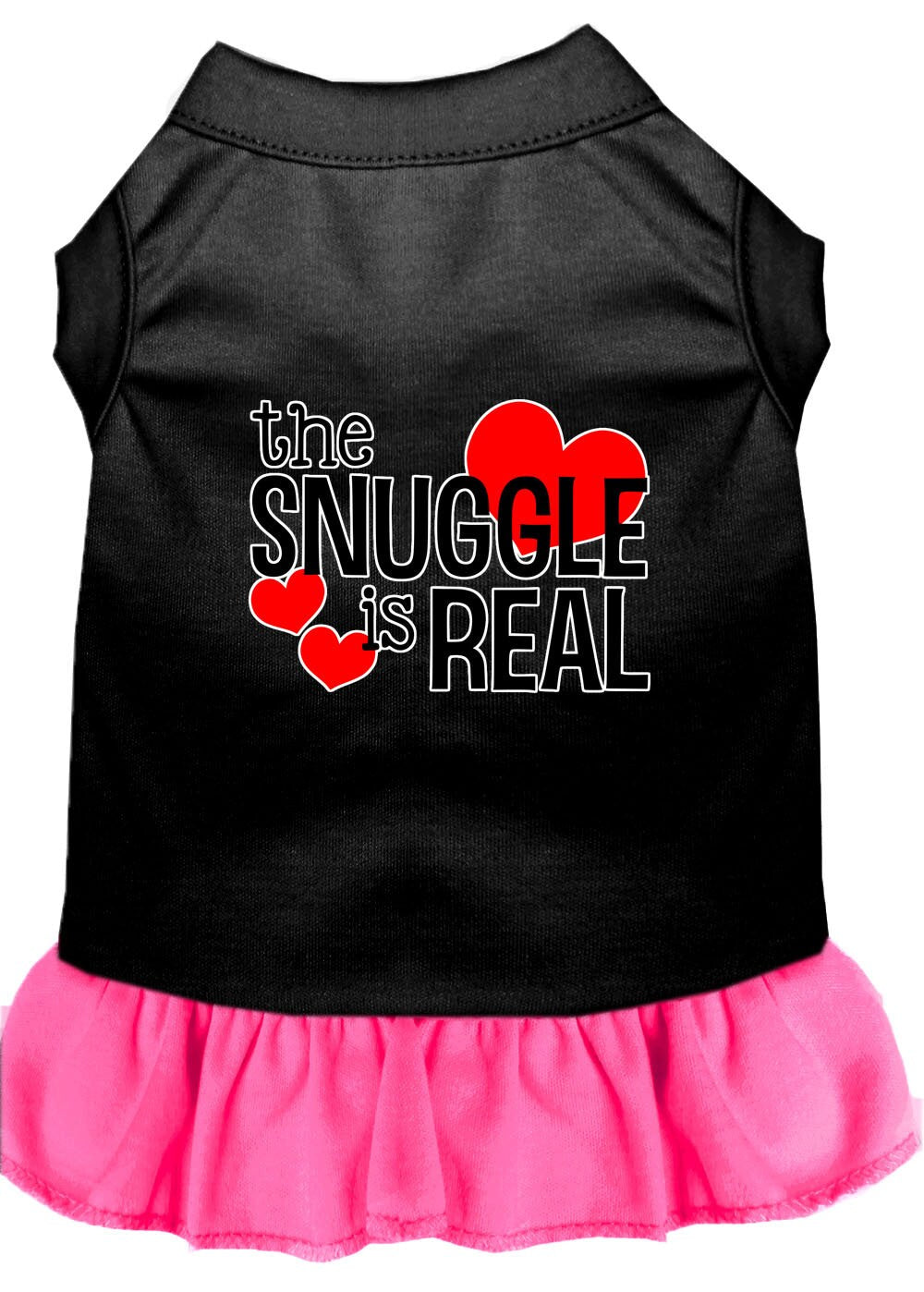 "The Snuggle Is Real" - Cute Screen Printed Dog & Cat Dress Apparel