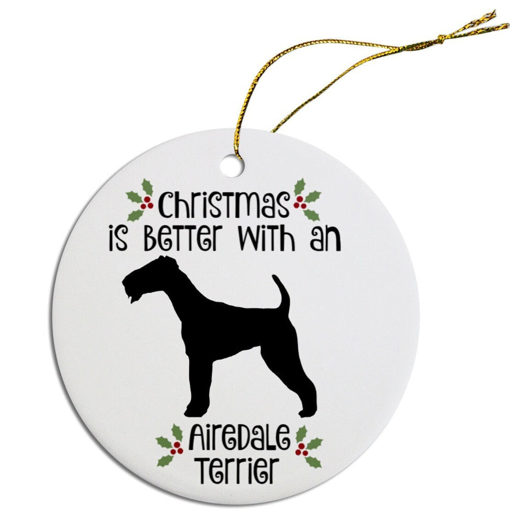 Airedale Terrier Christmas Ornament - Unique Dog Breed Decoration