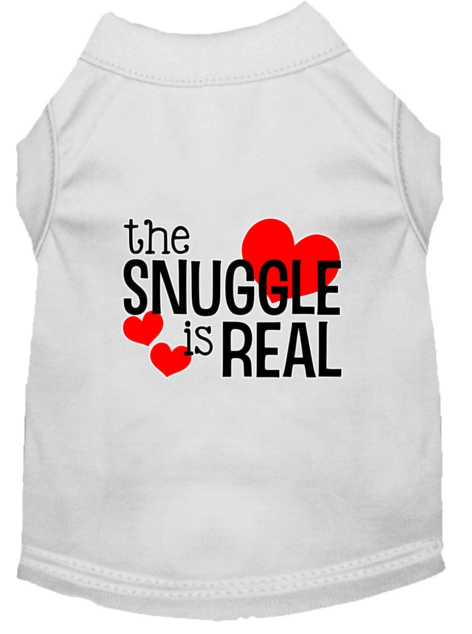 "The Snuggle Is Real" - Cute Screen Printed Dog & Cat Shirt Apparel