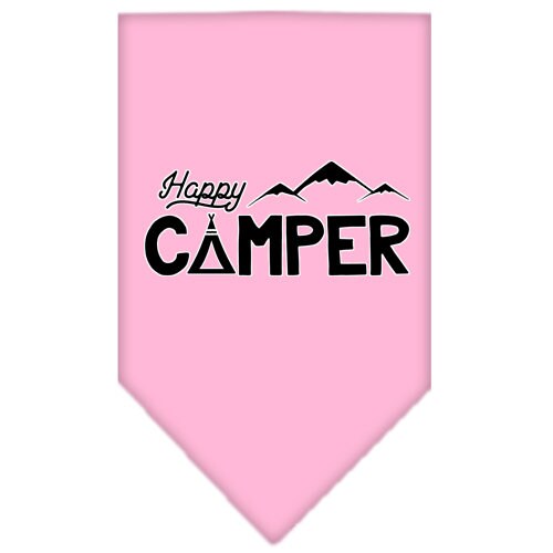 Pet & Dog Bandana - Screen Printed 'Happy Camper' Design - Stylish & Comfortable