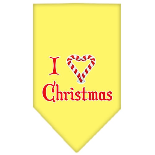 Christmas Pet and Dog Bandana Screen Printed, "I Heart Christmas"