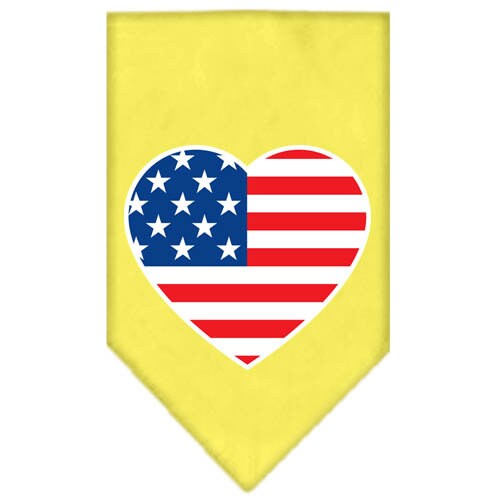 Patriotic American Flag Heart Pet & Dog Bandana | Screen Printed