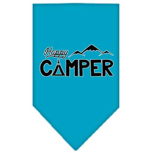 Pet & Dog Bandana - Screen Printed 'Happy Camper' Design - Stylish & Comfortable