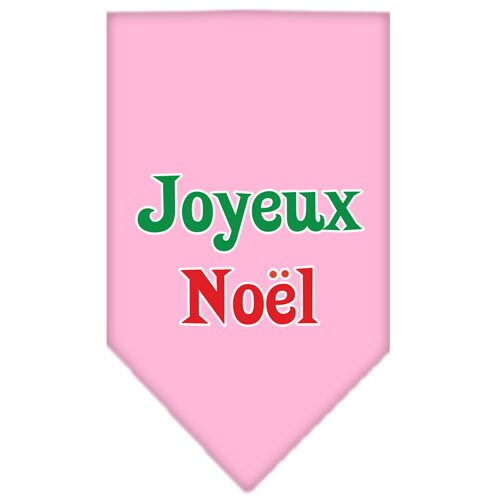 Christmas Pet and Dog Bandana Screen Printed, "Joyeux Noel"