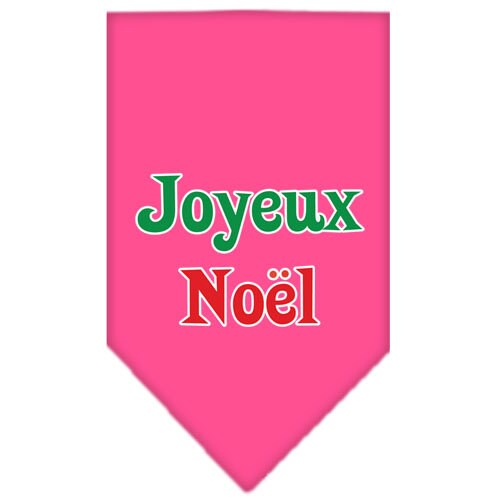 Christmas Pet and Dog Bandana Screen Printed, "Joyeux Noel"