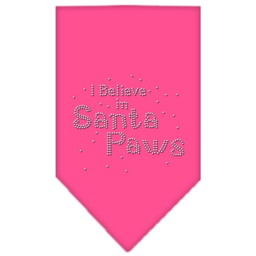 Christmas Pet and Dog Bandana Rhinestone, "I Believe In Santa Paws"