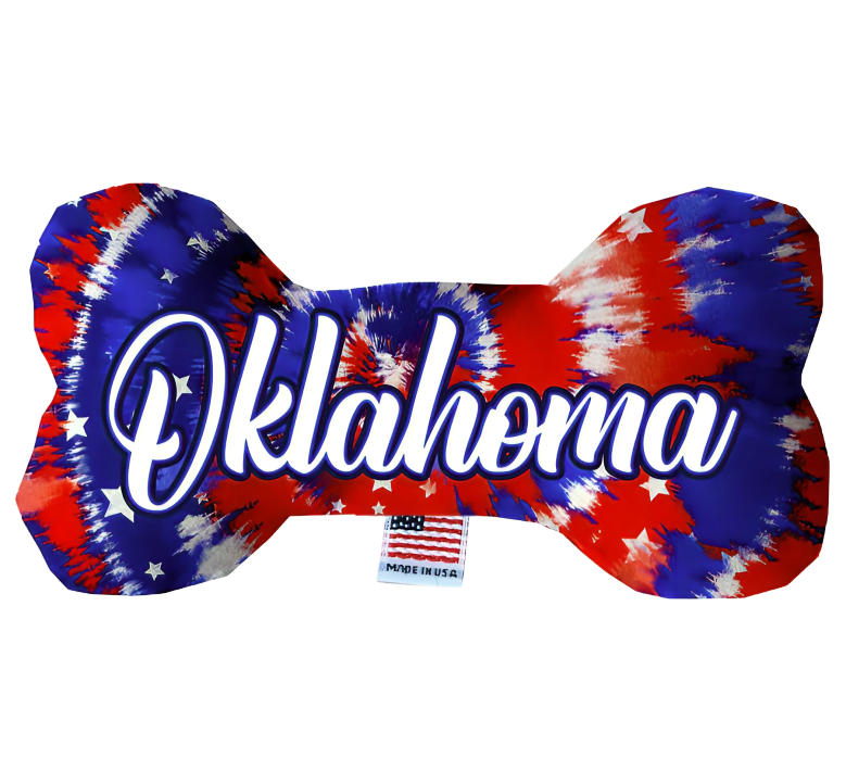 Oklahoma Themed Pet & Dog Plush Bone Toys | Durable & Soft Play Options for Your Pooch