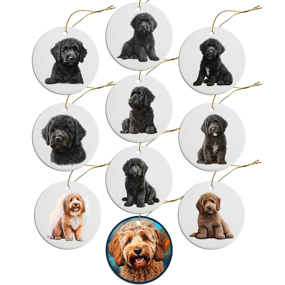 Dog Breed Christmas Ornament, "Labradoodle"