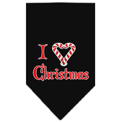 Christmas Pet and Dog Bandana Screen Printed, "I Heart Christmas"