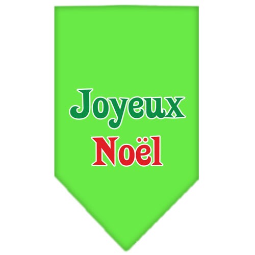 Christmas Pet and Dog Bandana Screen Printed, "Joyeux Noel"