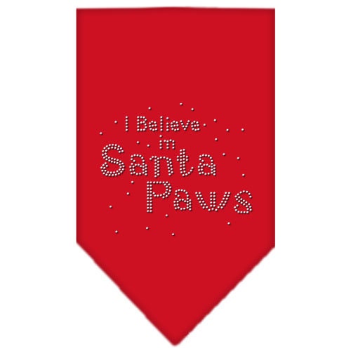 Christmas Pet and Dog Bandana Rhinestone, "I Believe In Santa Paws"